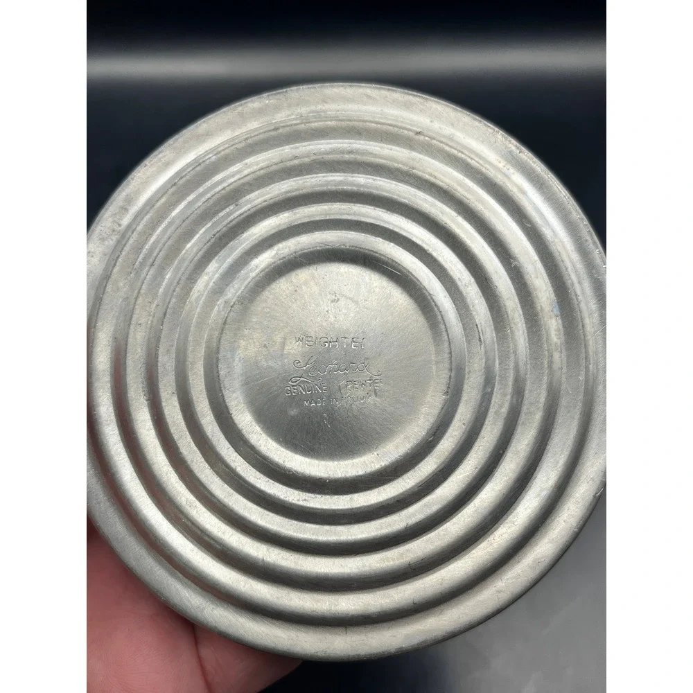 Set of 2 Vtg Leonard Genuine Pewter‎ Candlestick Holders 4.5